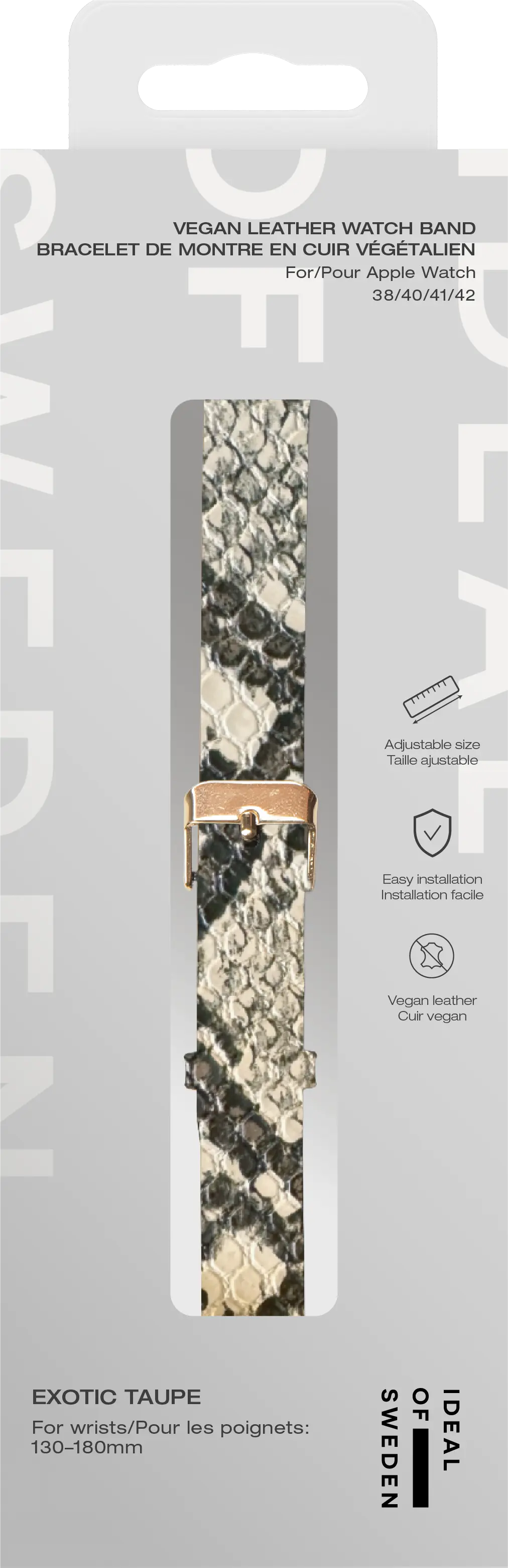 Vegan Leather Watch Band Apple Watch Ultra 49mm 1st Gen Warm Beige Croco