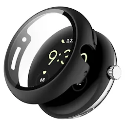 Google Pixel Watch 4 45mm Heltäckande skal med inbyggt skärmskydd, Svart
