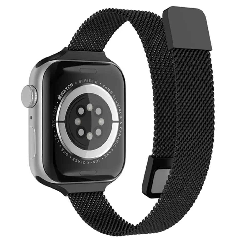 Armband Slim Milanese Apple Watch 44mm svart