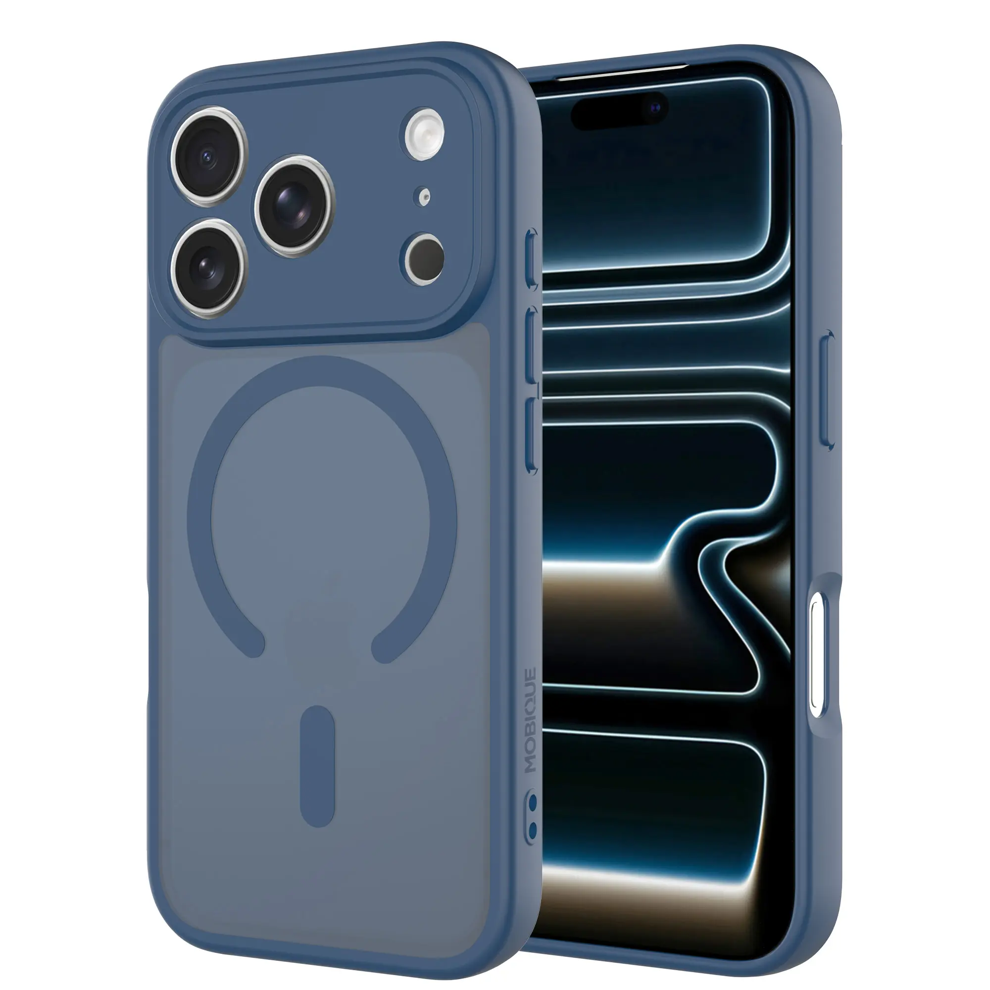 Magnetic Hybrid Skal iPhone 17 Pro Dark Blue
