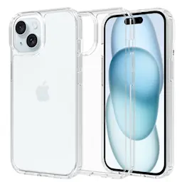 iPhone 15 Crystal Hybrid-deksel, Gjennomsiktig
