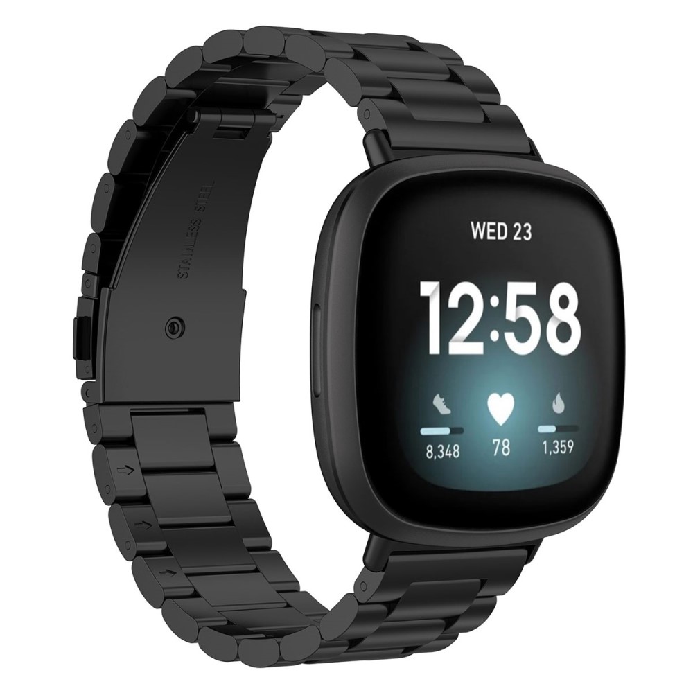 Fitbit Versa 4 Metal Reim Svart - Armbånd i luksuriøs og stilren design