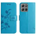 Læderetui Sommerfugle Motorola Moto G15 Power Blå