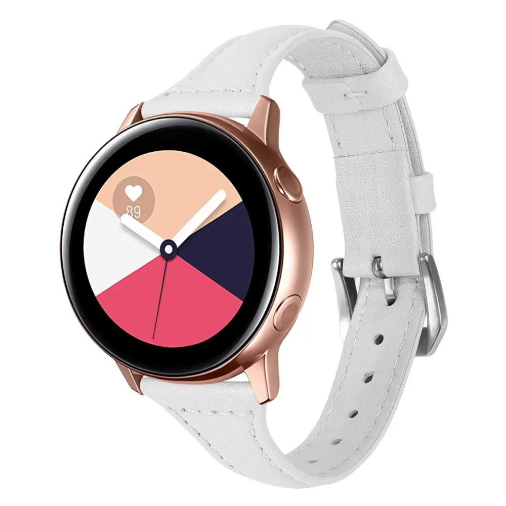 Slim Läderarmband Samsung Galaxy Watch 42mm Vit