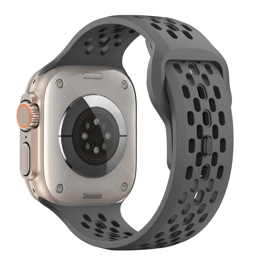 Silikonarmband Sport Apple Watch Series 11 46mm Mörkgrå