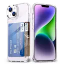 Hybridcover Kortholder iPhone 14 Gennemsigtig