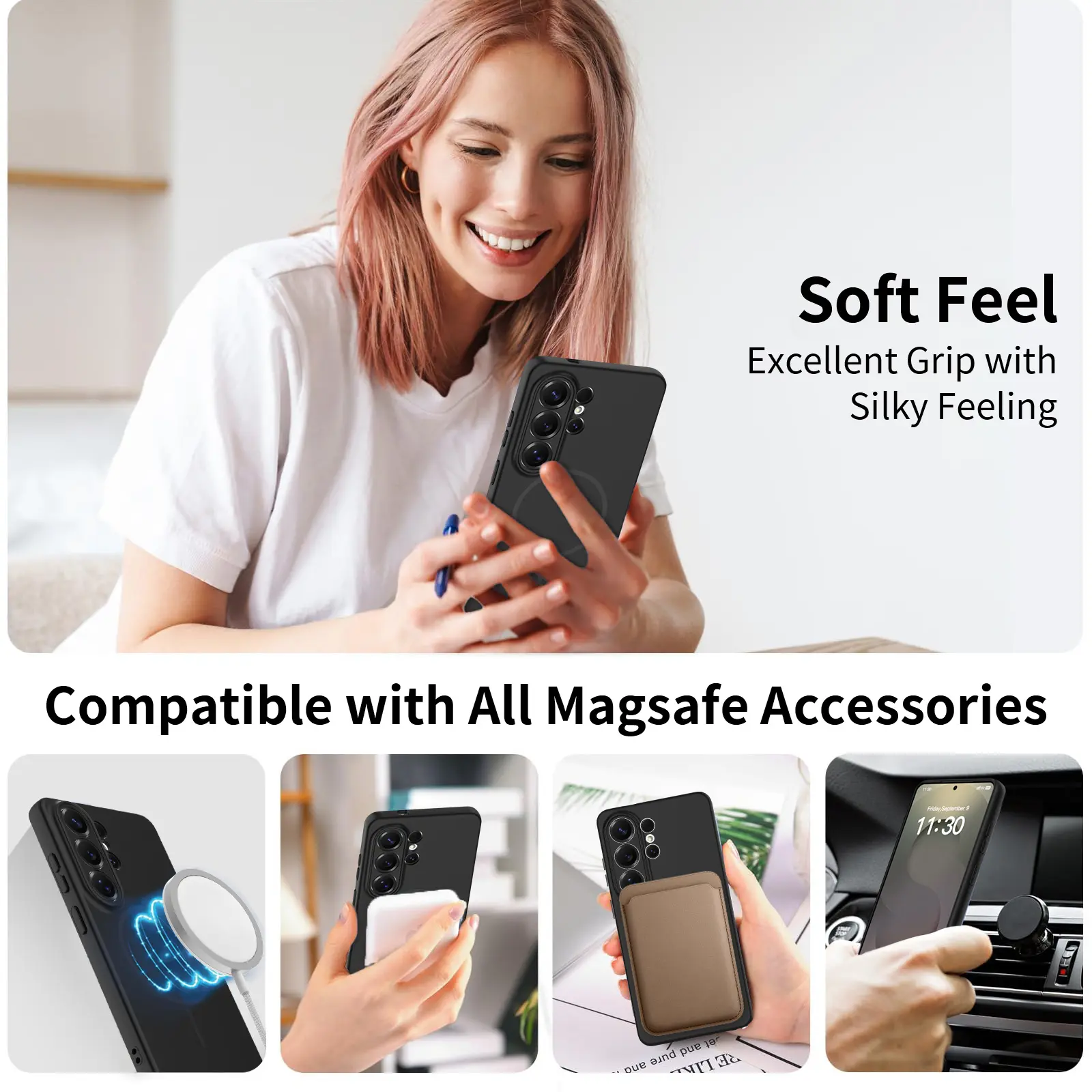 MagSafe-skal SoftArmor Samsung Galaxy S26 Ultra Svart