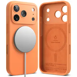 Silicone Magnetic Case iPhone 17 Pro Tangerine