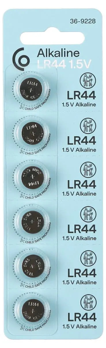 Knapcellebatteri LR44 Litium (5-pack)
