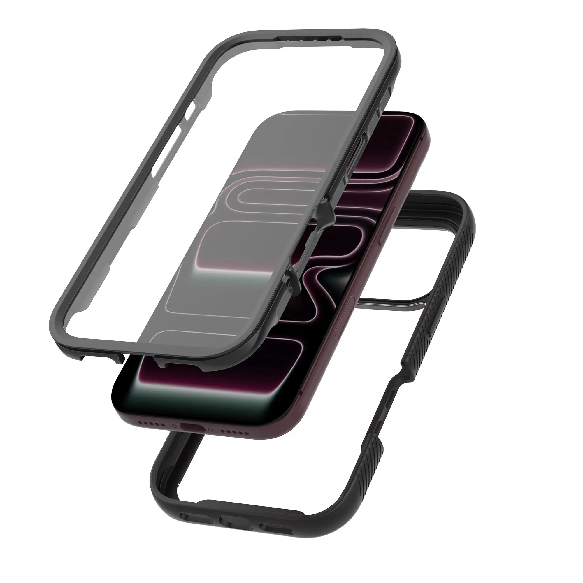 Full Protection Case iPhone 18 Pro Max Svart/transparent