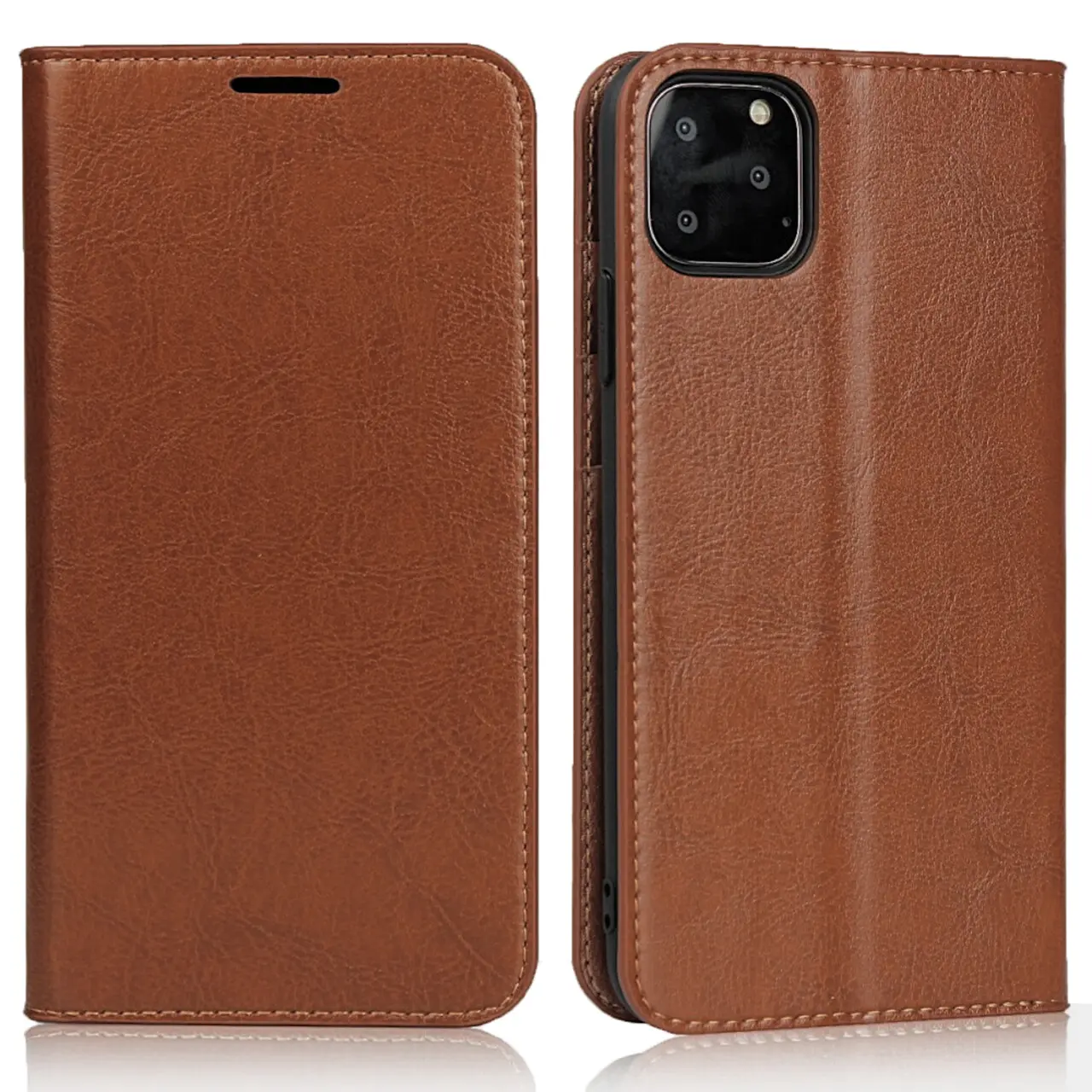 Mobilfodral Äkta Läder iPhone 11 Pro Brun