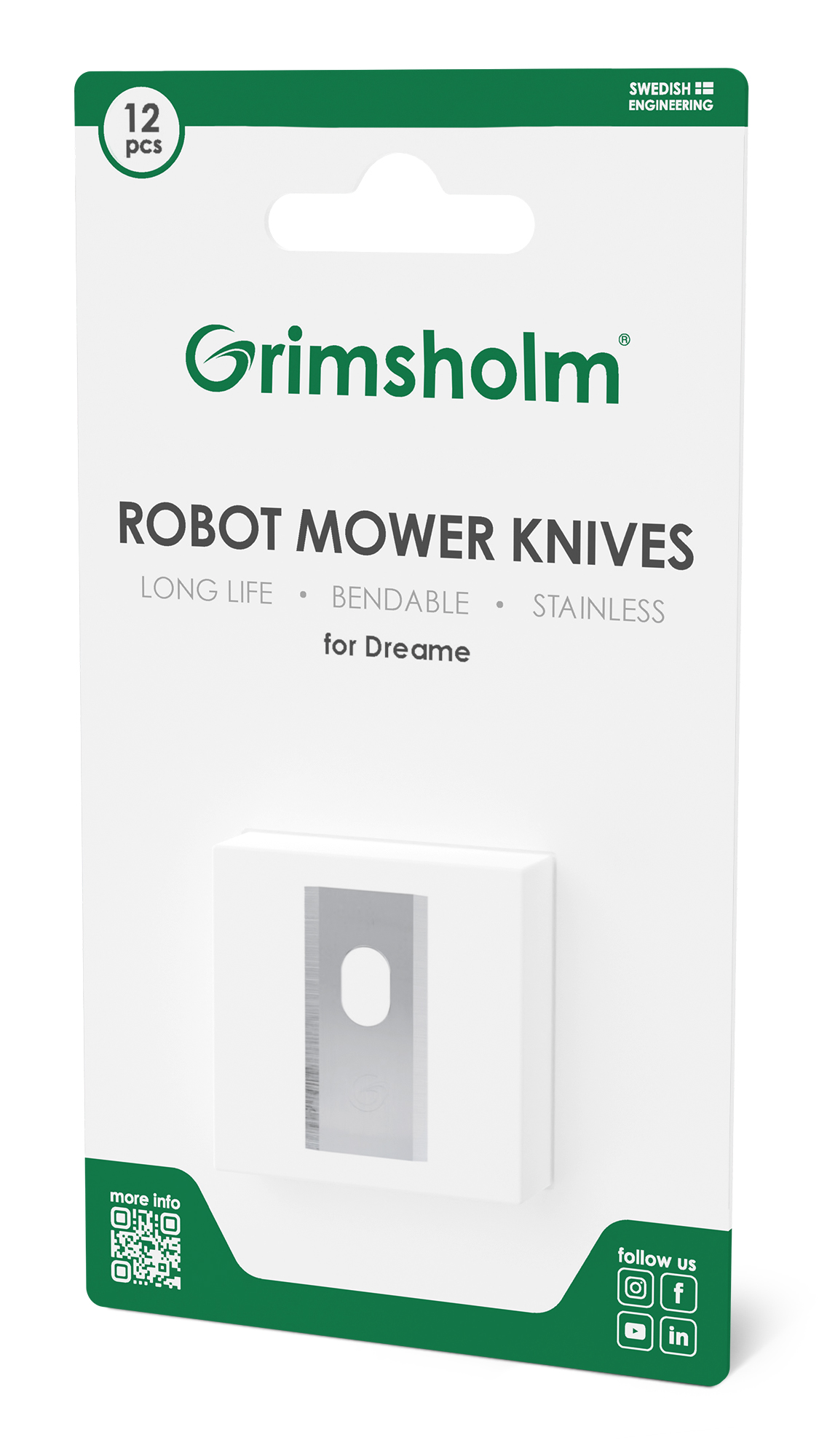 12-Pack Robotgräsklipparknivar för Dreame V1