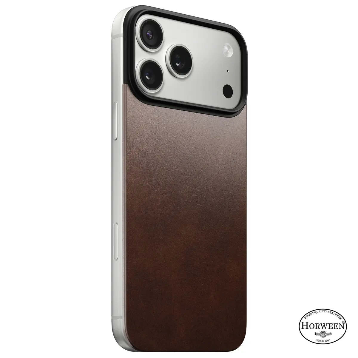 iPhone 17 Pro Max Magnetic Leather Back Rustic Brown