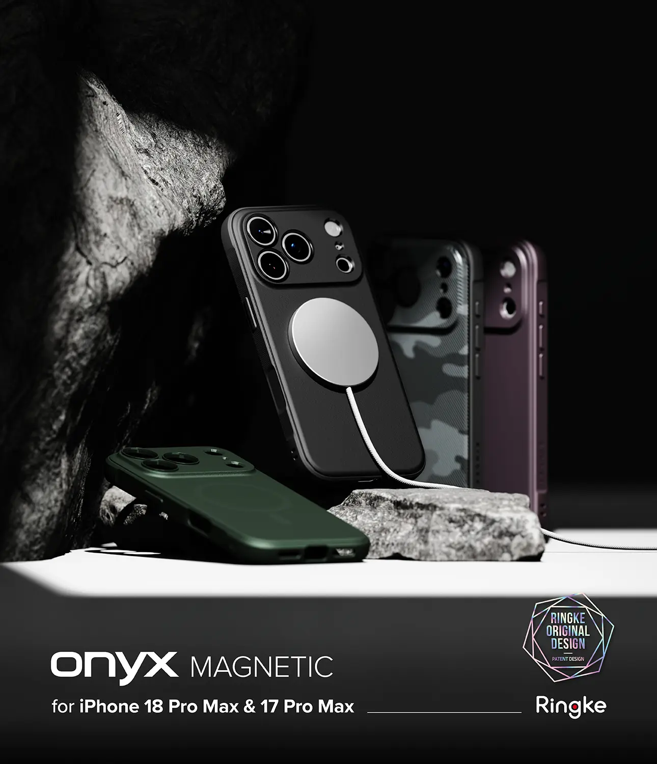 Onyx Magnetic Case iPhone 17 Pro Max Dark Cherry