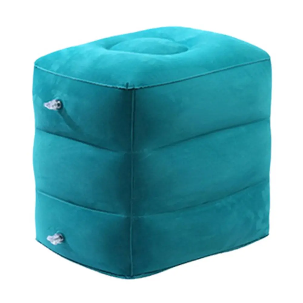 Oppustelig rejsepude/fodstøtte blå