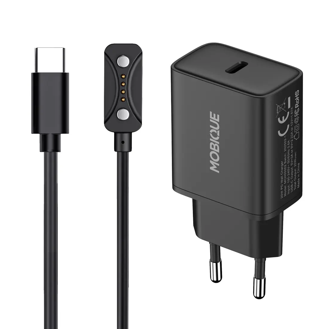 Komplet oplader Polar Ignite 3 kabel og vægoplader 20W Sort