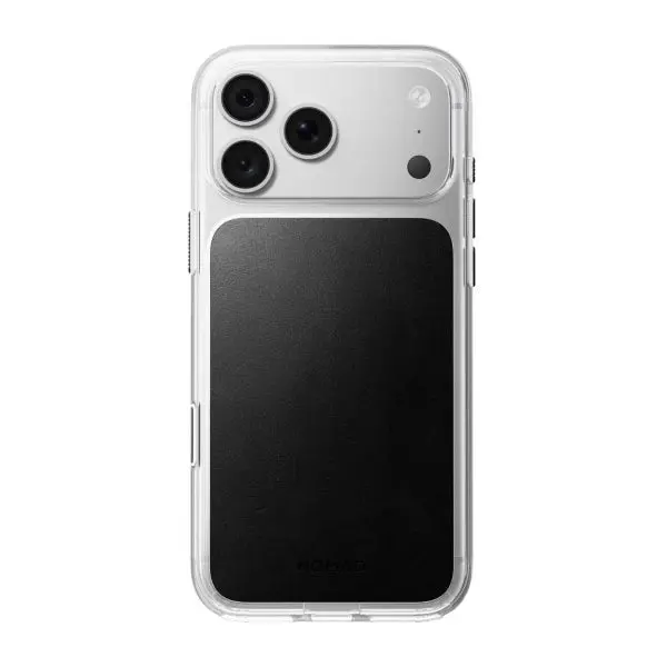 iPhone 18 Pro MagSafe hybridcover - Clear Leather, Black