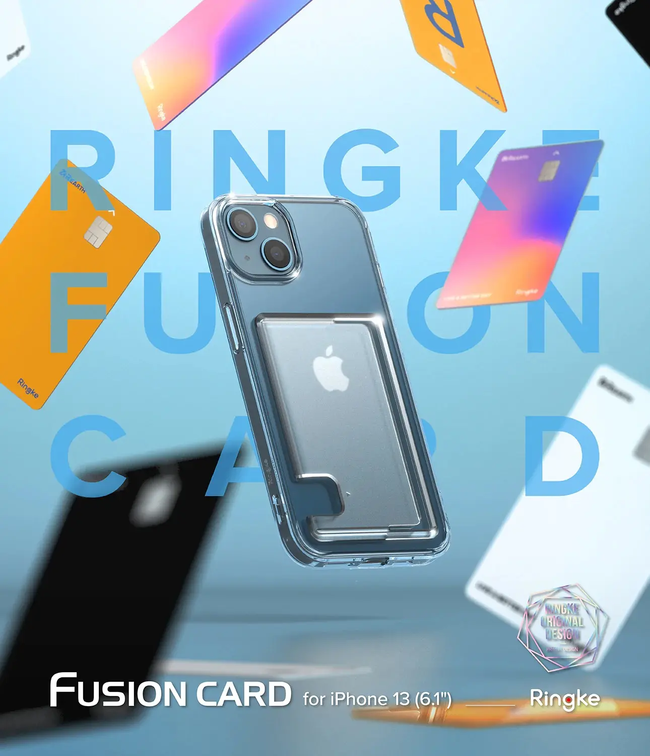 Fusion Card Case iPhone 13 Genomskinlig