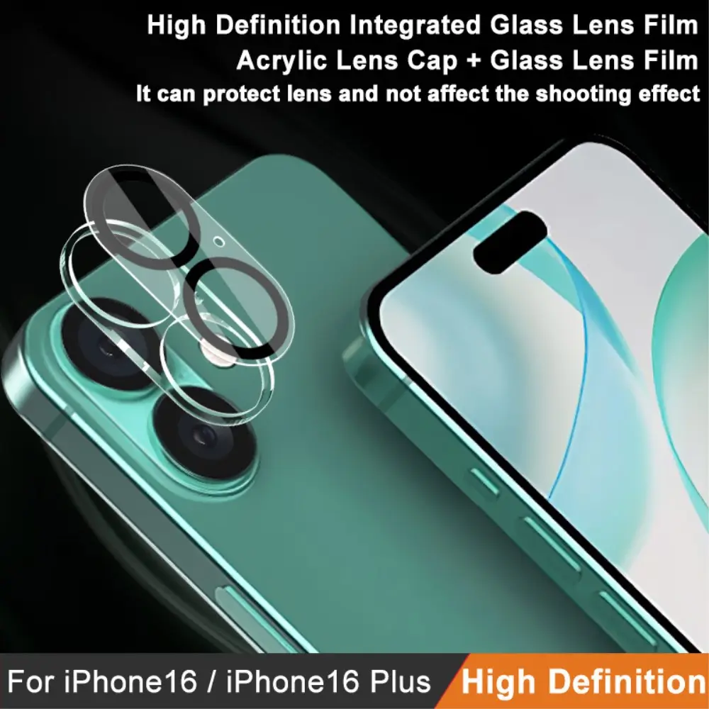 Härdat Glas 0.2mm Linsskydd iPhone 16 Genomskinlig