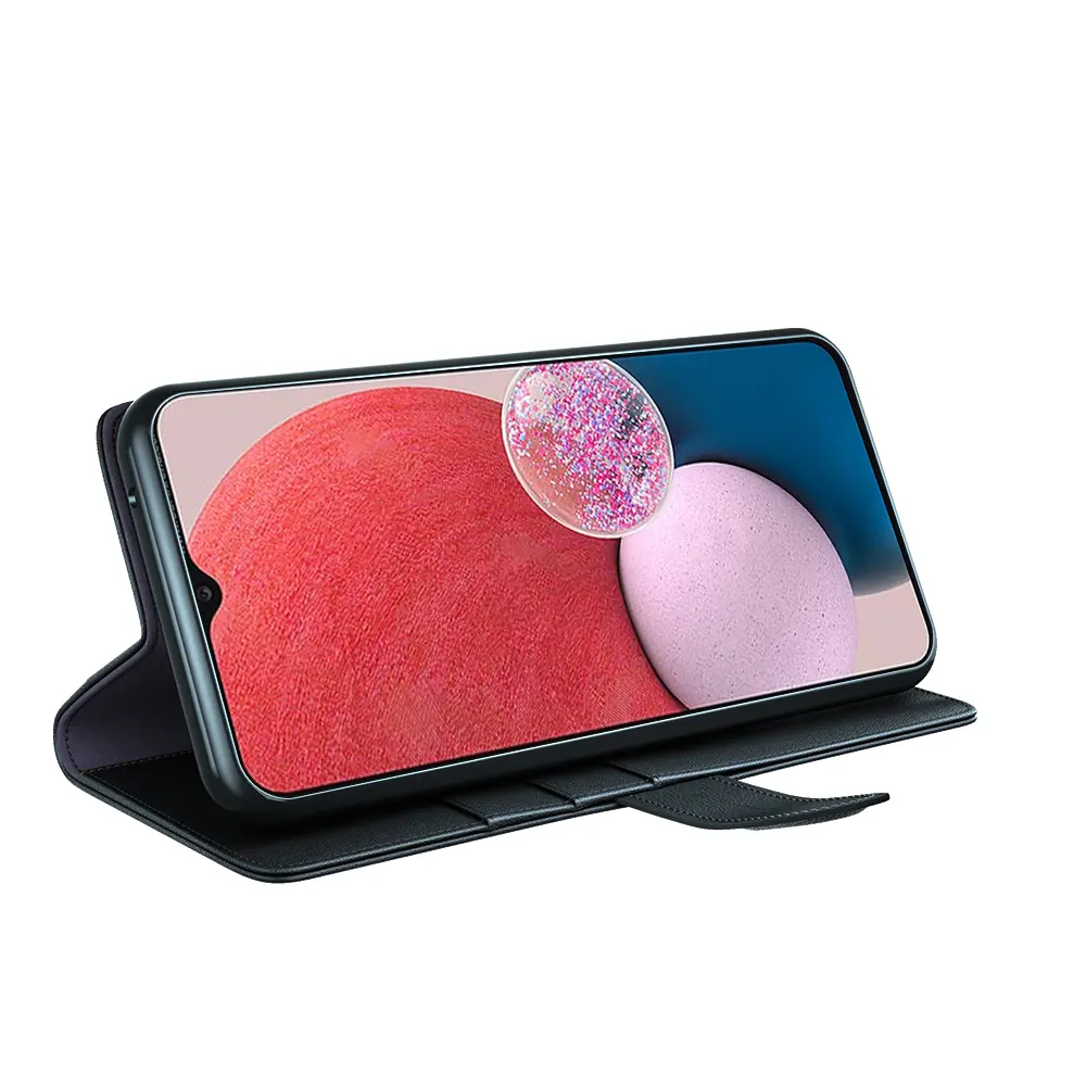 Äkta Läderfodral Samsung Galaxy A13 Svart