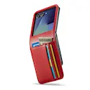 Ægte Læderetui Samsung Galaxy Z Flip 7 Rød