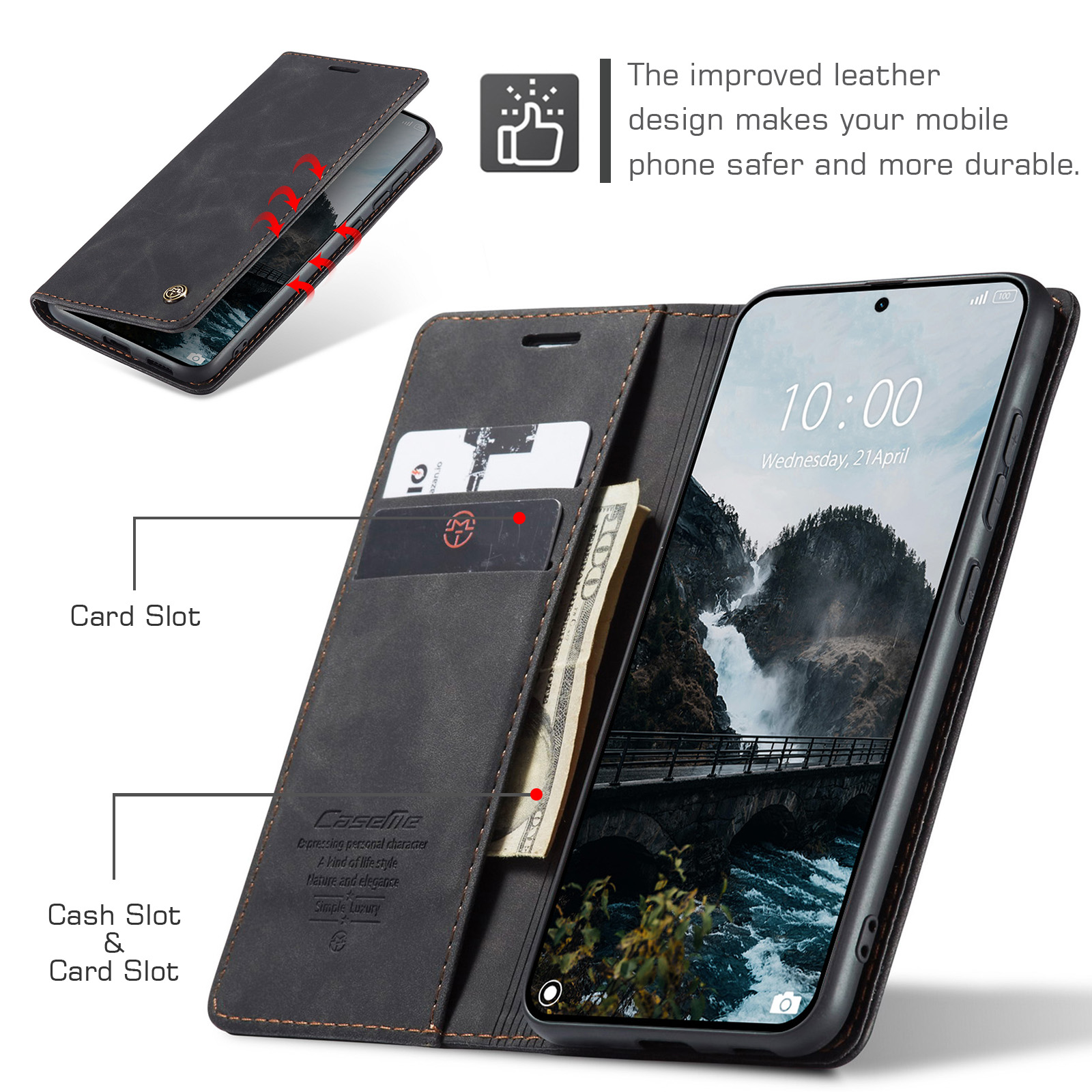 Slim Plånboksfodral Xiaomi 17T Svart