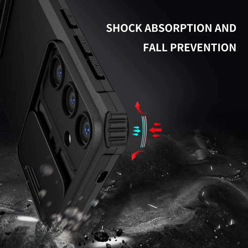 Samsung Galaxy S25 Kickstand Skal Kameraskydd Svart