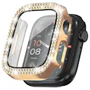 Full Cover Case Rhinestone Apple Watch SE 40mm Rose guld