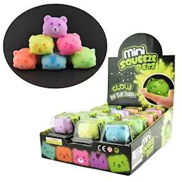 Mini Squeezy Pet – Glow in the Dark stressipallo