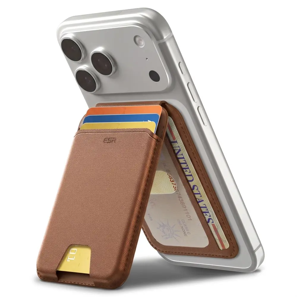 HaloLock MagSafe Kortholder med stativ, Brown