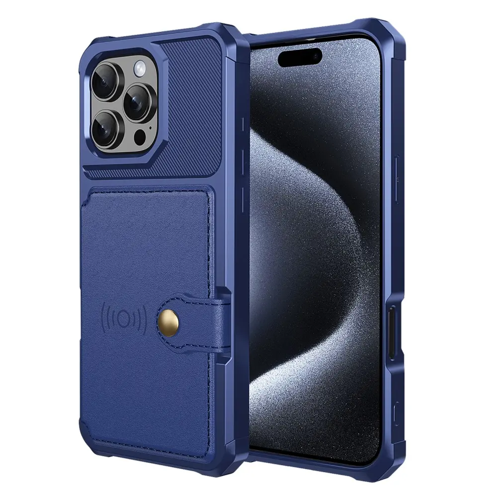 Tough Multi-slot Case iPhone 16 Pro Blå