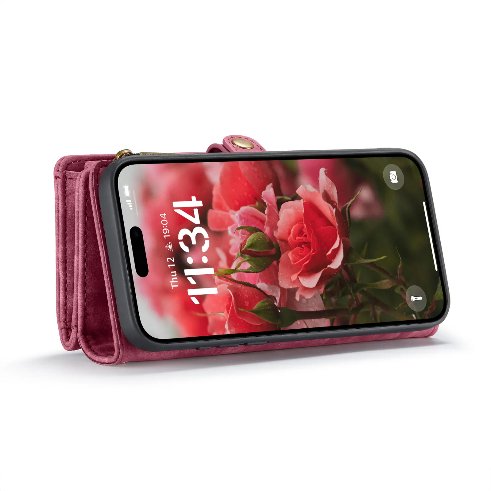 Multi-slot Plånboksfodral iPhone 16 Pro Röd