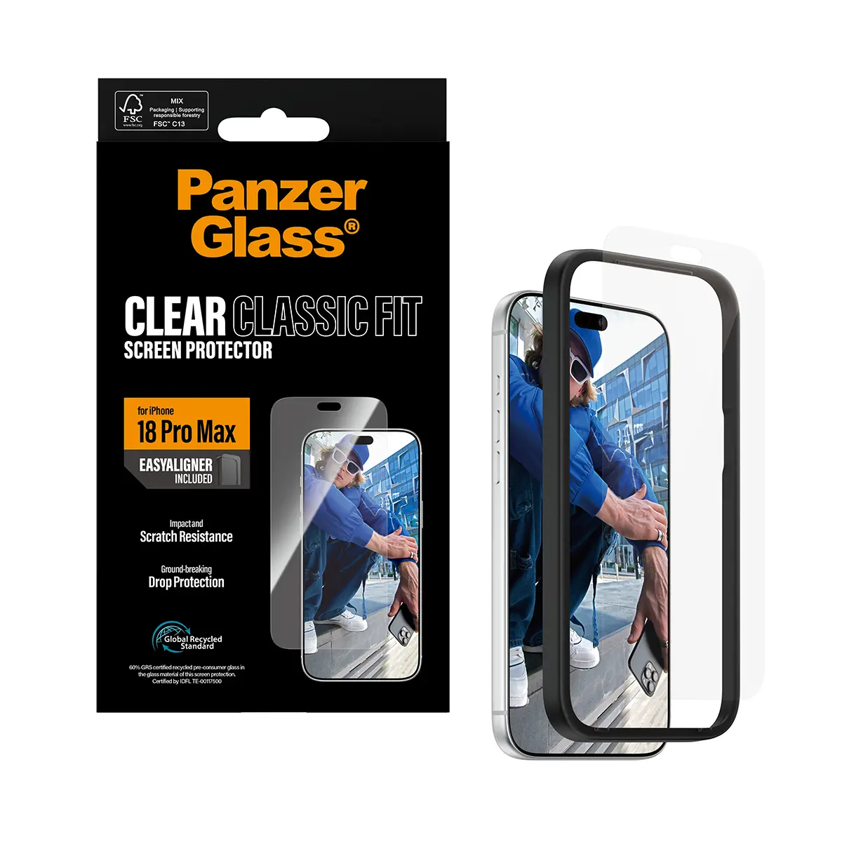 iPhone 18 Pro Max Screen Protector (with EasyAligner) Classic Fit