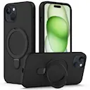 Cover Silikone Kickstand MagSafe iPhone 15 sort