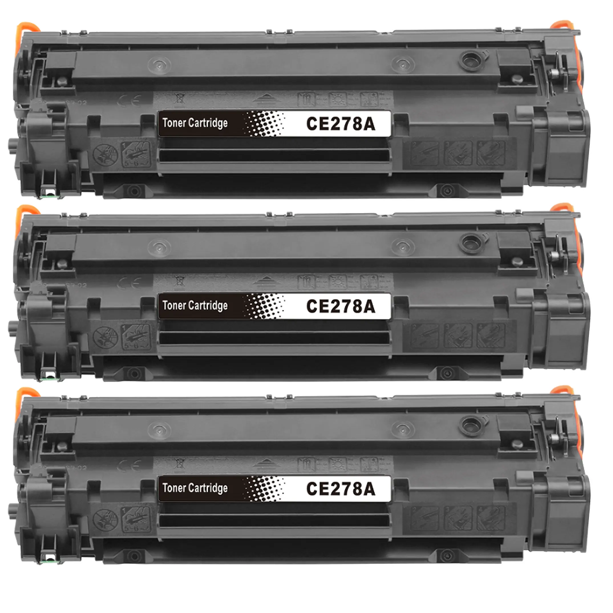 3-pak Toner HP LaserJet Pro P1606dn - erstatter HP 78A / CE278A, Sort, 2000 sider