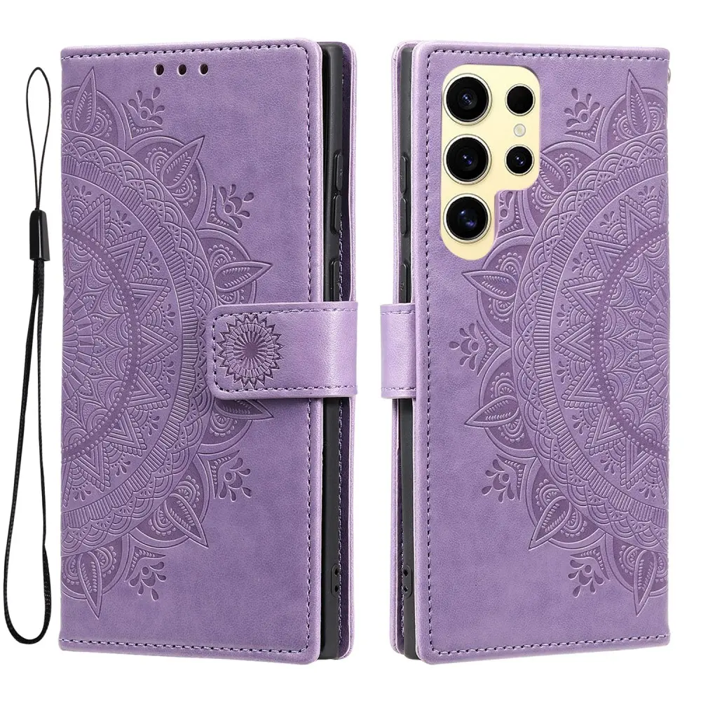 Læderetui Mandala Samsung Galaxy S25 Ultra lila