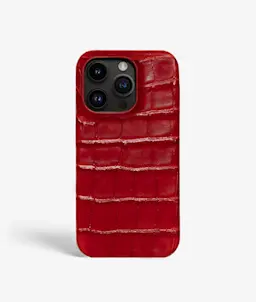 iPhone 13 Pro Max Deksel Croco Rød