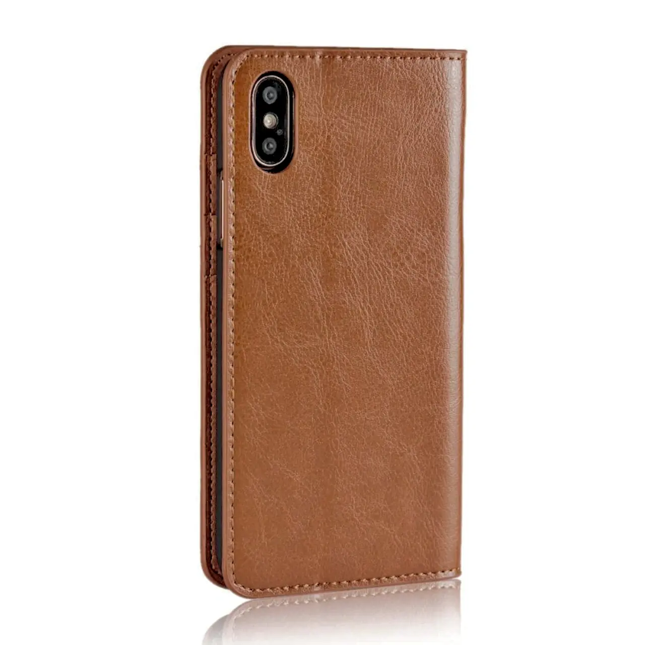 Mobilfodral Äkta Läder iPhone X/XS Brun