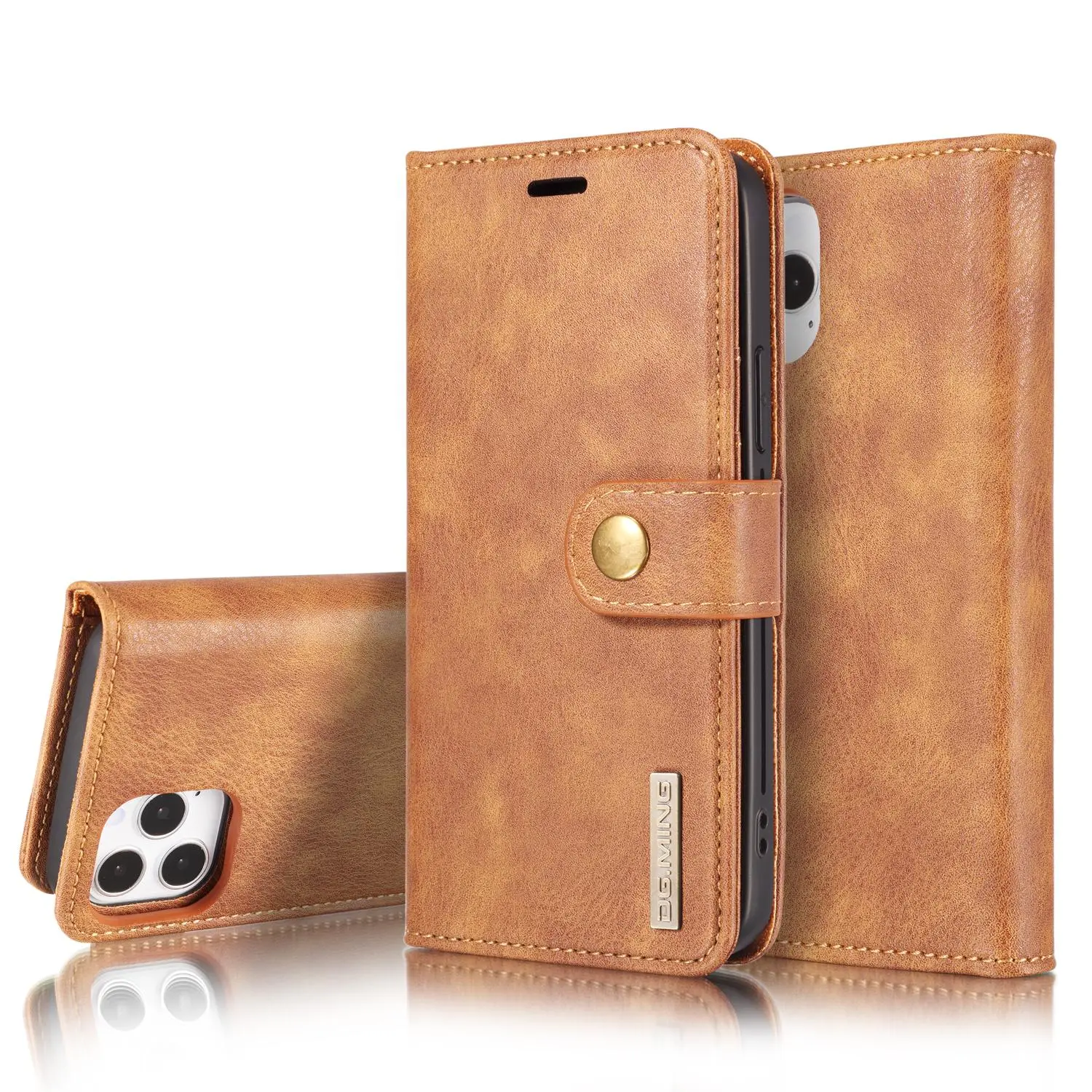 Magnet Wallet iPhone 12/iPhone 12 Pro Cognac