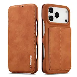 Slim Plånboksfodral iPhone 17 Pro Cognac