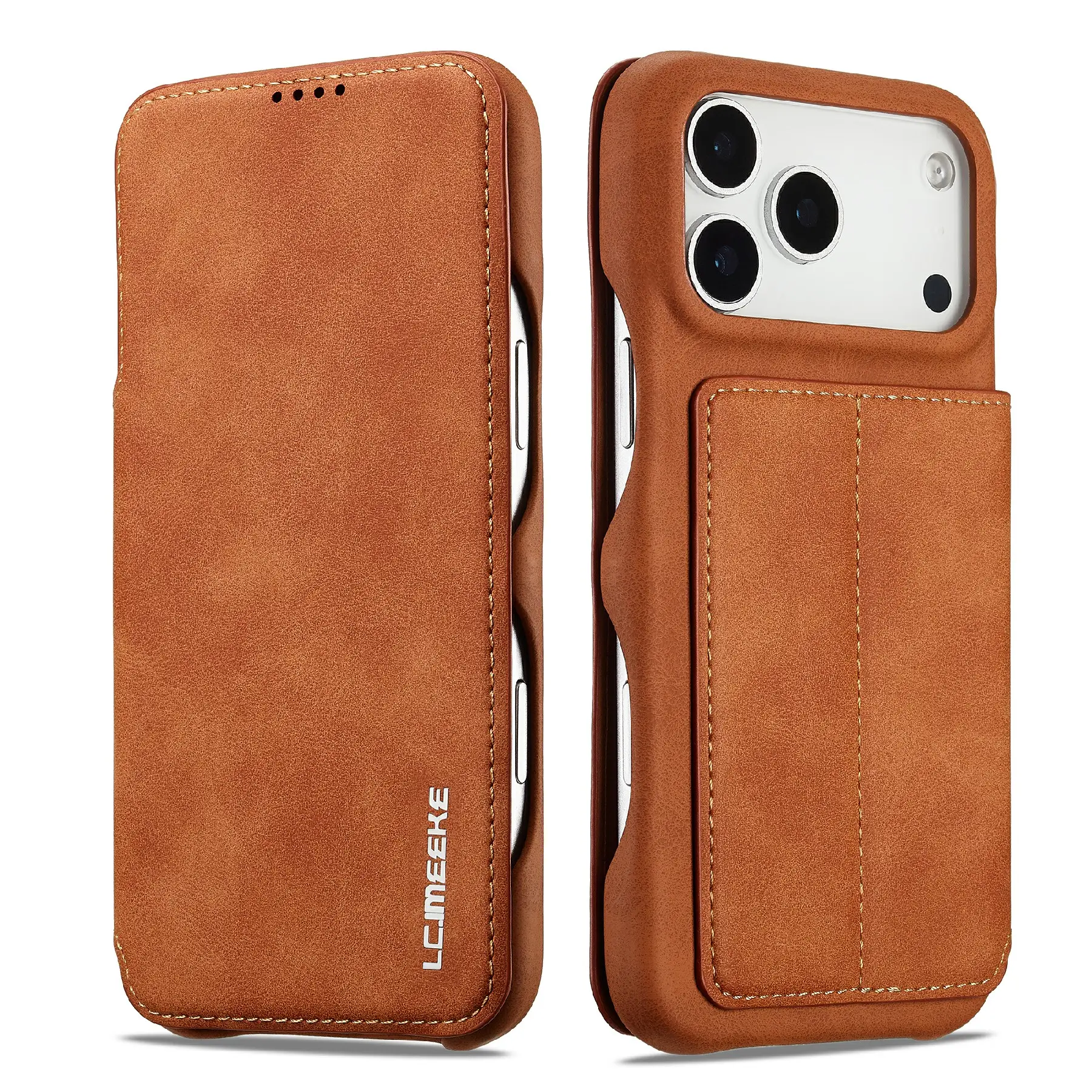 Slim Tegnebogsetui iPhone 17 Pro Cognac