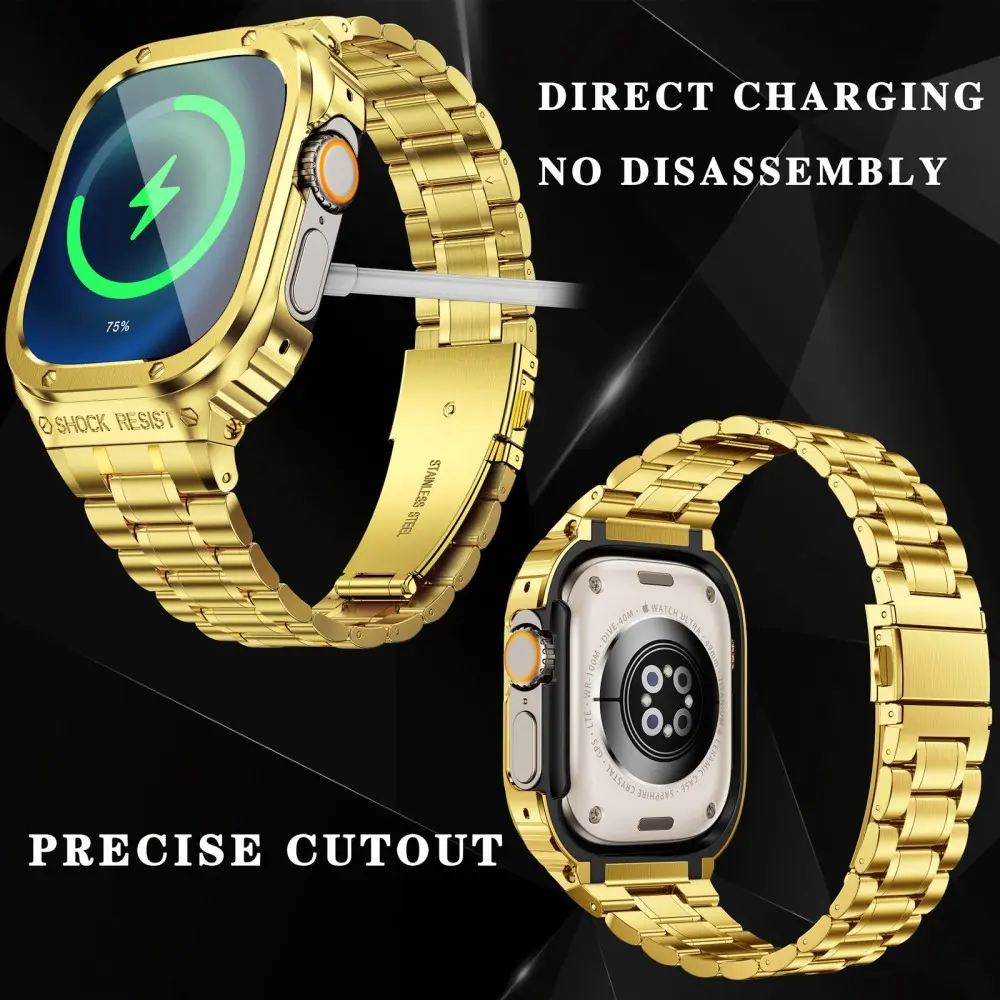 Apple Watch 45mm Series 9 Full Metal Armband guld
