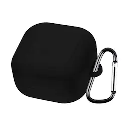 Samsung Galaxy Buds 4 Silikonecover + karabinhage, Sort