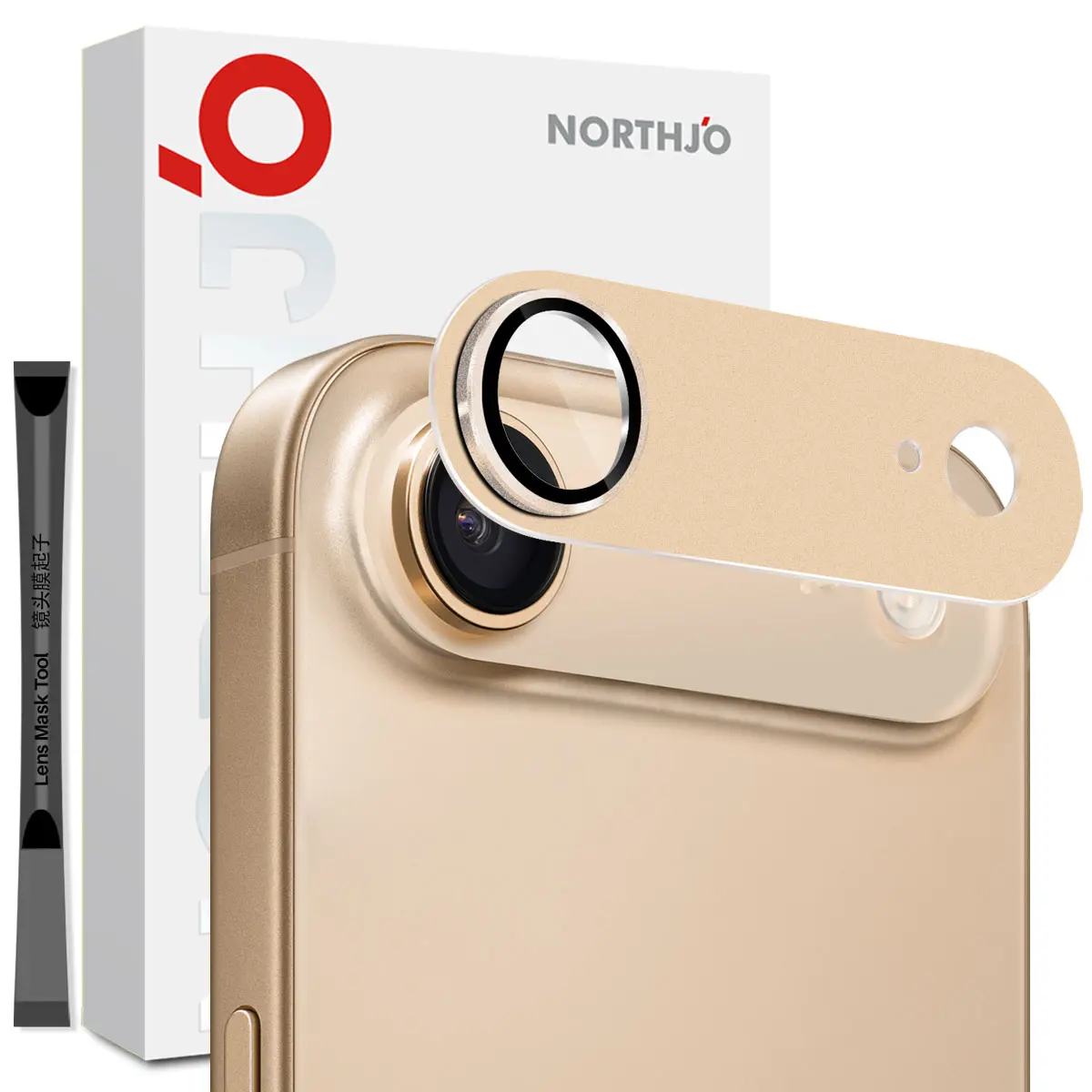 iPhone Air Kameransuoja Karkaistu Lasi Metalli  Kulta
