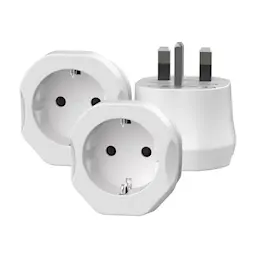 2-pack Rejseadapter Europa til Storbritannien