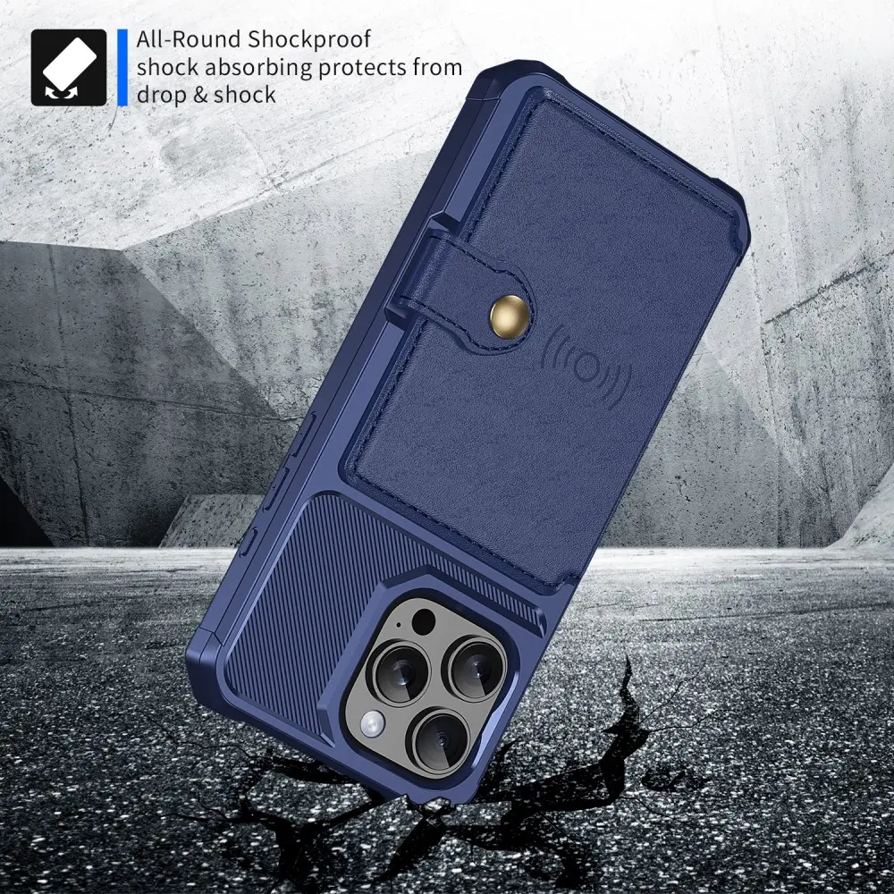 Tough Multi-slot Case iPhone 16 Pro Blå