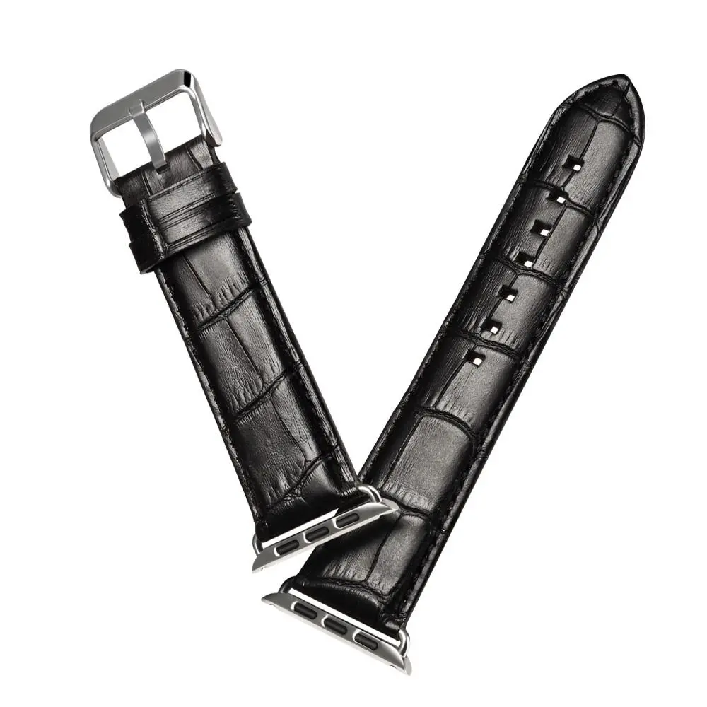 Armband Krokodil Apple Watch Ultra 49mm svart
