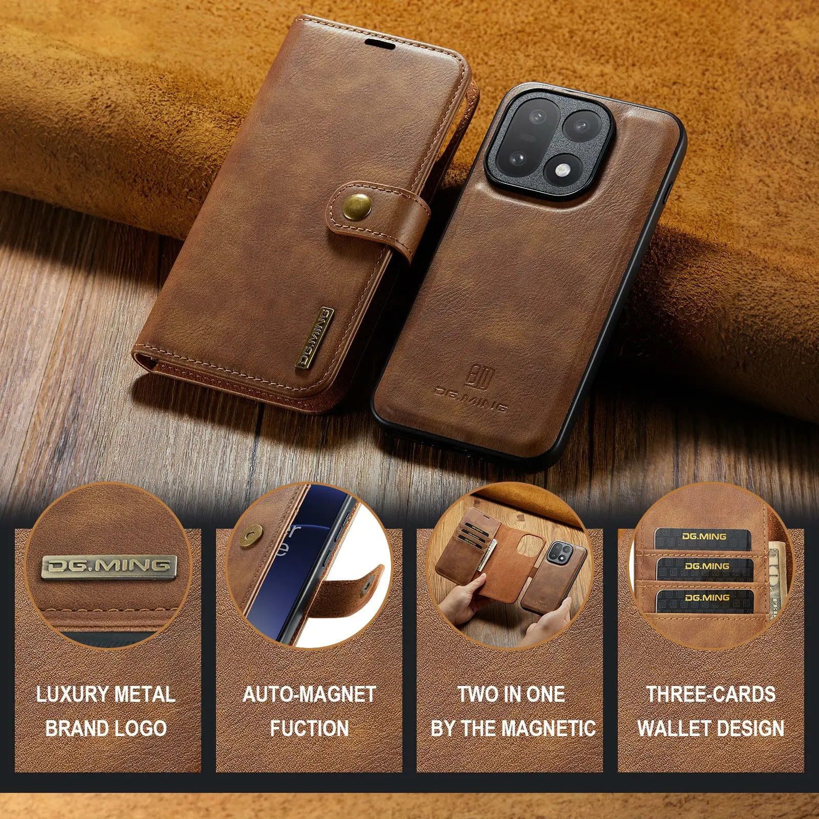 Magnet Wallet  OnePlus 15 Cognac