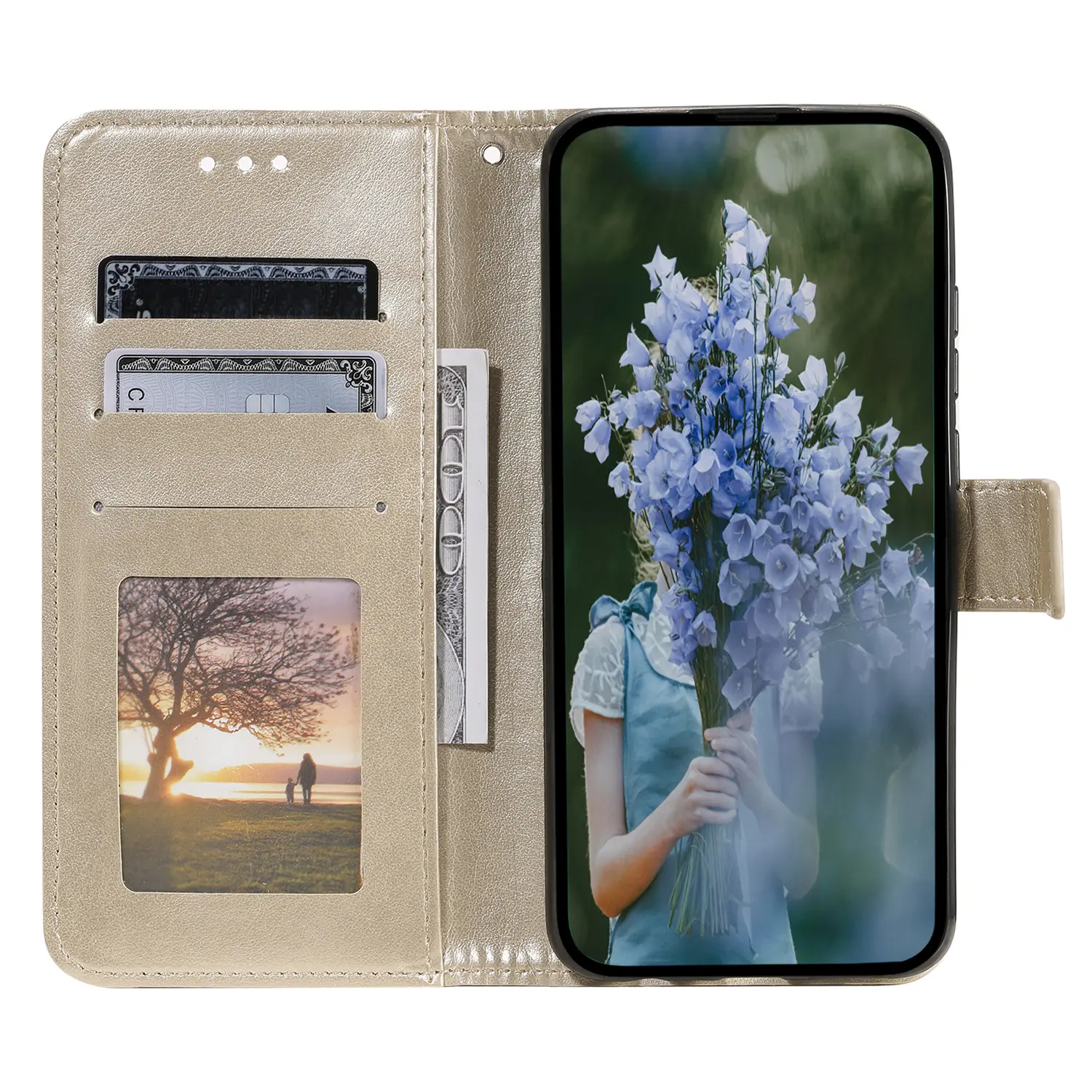 Läderfodral Mandala Samsung Galaxy A17 Guld