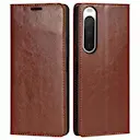 Mobiltaske Ægte Læder Sony Xperia 10 IV Brun